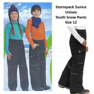 Stormpack Sunice Snow Pants Unisex Youth Black Size 12